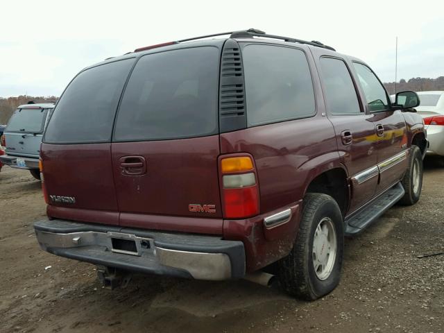 1GKEK13T9YJ107716 - 2000 GMC YUKON MAROON photo 4