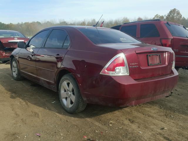 3FAHP07Z47R244317 - 2007 FORD FUSION SE BURGUNDY photo 3