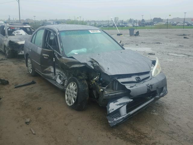 2HGES16575H511699 - 2005 HONDA CIVIC LX GRAY photo 1