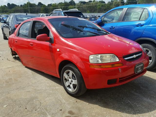 KL1TD52615B427206 - 2005 CHEVROLET AVEO BASE Қызыл фото 1