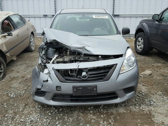 3N1CN7AP5EL851646 - 2014 NISSAN VERSA S GRAY photo 7