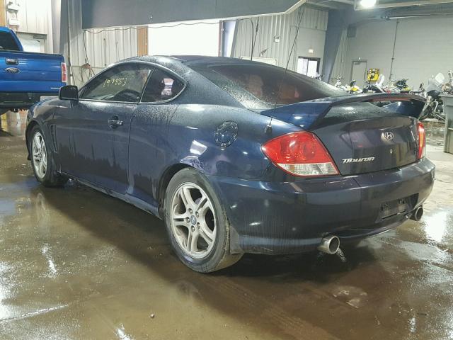 KMHHM65D86U207786 - 2006 HYUNDAI TIBURON GS BLUE photo 3