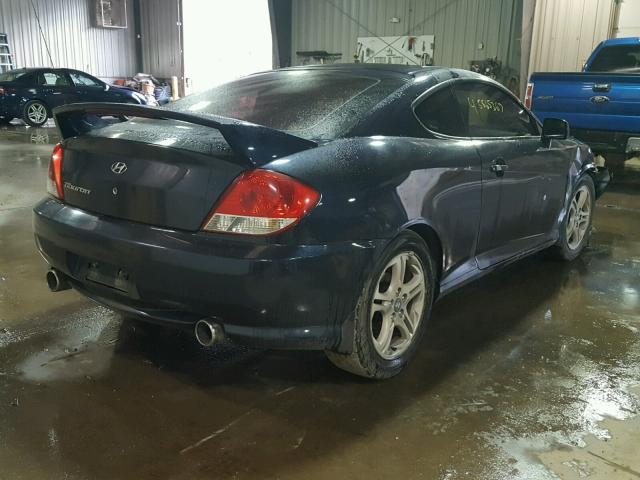 KMHHM65D86U207786 - 2006 HYUNDAI TIBURON GS BLUE photo 4