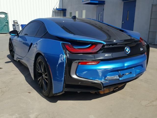 WBY2Z2C52GV675569 - 2016 BMW I8 BLUE photo 3