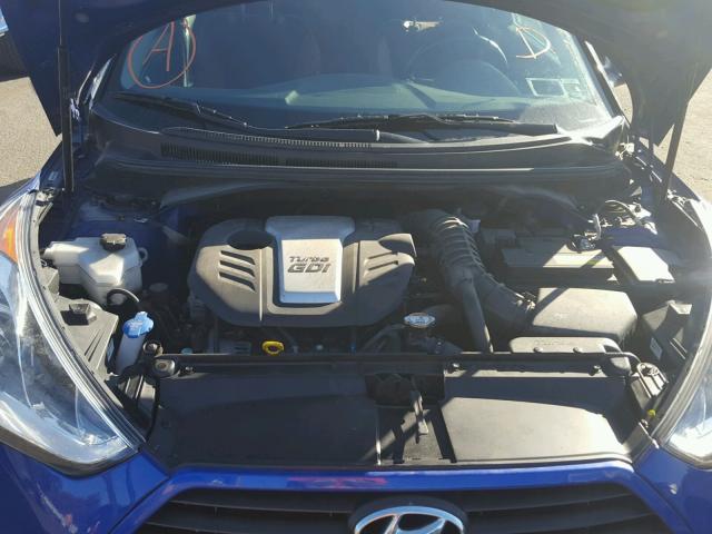 KMHTC6AE3EU202442 - 2014 HYUNDAI VELOSTER T BLUE photo 7