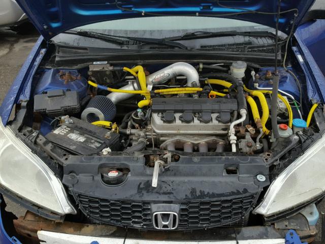 1HGEM22985L032011 - 2005 HONDA CIVIC EX BLUE photo 7