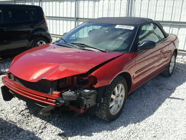 1C3EL75R94N414775 - 2004 CHRYSLER SEBRING GT RED photo 2