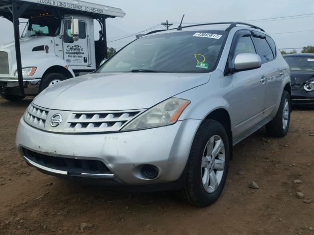 JN8AZ08W16W544729 - 2006 NISSAN MURANO SL SILVER photo 2