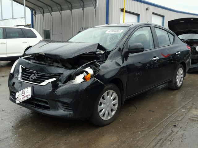 3N1CN7AP1CL891882 - 2012 NISSAN VERSA S BLACK photo 2