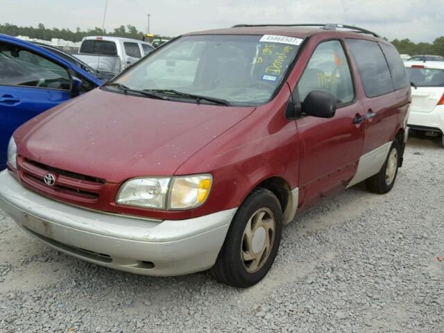 4T3ZF13C6YU301011 - 2000 TOYOTA SIENNA LE RED photo 2