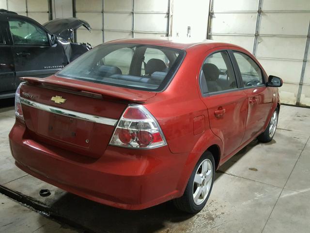 KL1TG56647B118611 - 2007 CHEVROLET AVEO RED photo 4