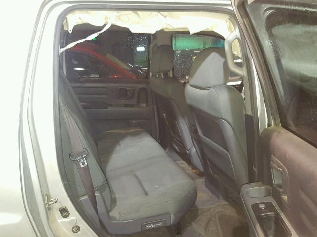 2HJYK16468H523703 - 2008 HONDA RIDGELINE SILVER photo 6