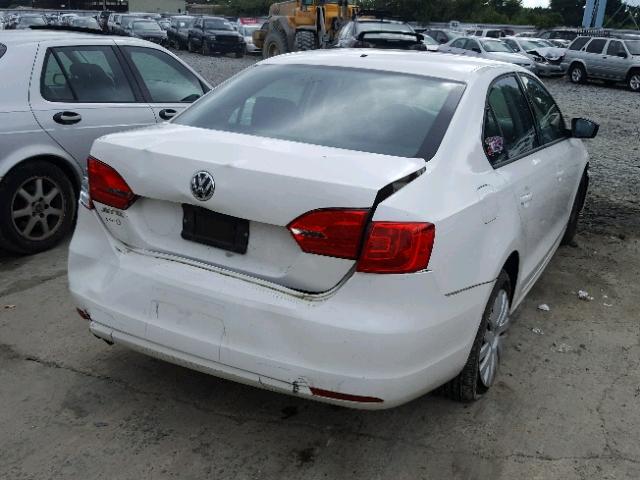 3VW1K7AJ9CM345833 - 2012 VOLKSWAGEN JETTA BASE WHITE photo 4