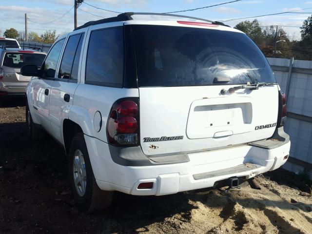 1GNDT13SX22151342 - 2002 CHEVROLET TRAILBLAZE WHITE photo 3