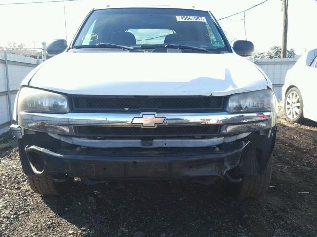 1GNDT13SX22151342 - 2002 CHEVROLET TRAILBLAZE WHITE photo 9