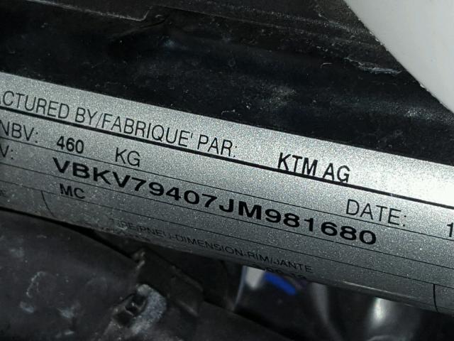 VBKV79407JM981680 - 2018 KTM 1290 SUPER BLACK photo 19
