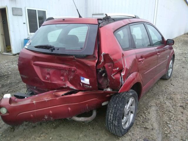 5Y2SL63855Z441582 - 2005 PONTIAC VIBE MAROON photo 4