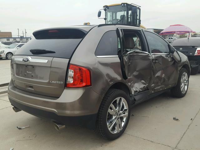 2FMDK3KC3DBE25152 - 2013 FORD EDGE LIMIT BROWN photo 4