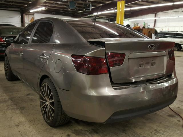 KNAFU4A20A5064501 - 2010 KIA FORTE EX GRAY photo 3