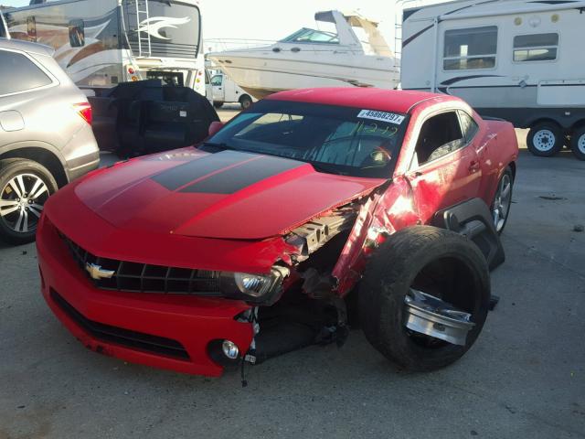 2G1FB1E38C9212497 - 2012 CHEVROLET CAMARO LT RED photo 2