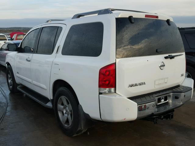 5N1AA08A05N711170 - 2005 NISSAN ARMADA SE WHITE photo 3