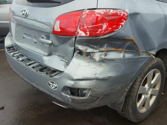 5NMSH73E18H207350 - 2008 HYUNDAI SANTA FE S GRAY photo 9