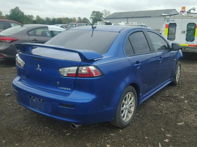 JA32U2FU2AU007589 - 2010 MITSUBISHI LANCER ES/ BLUE photo 4