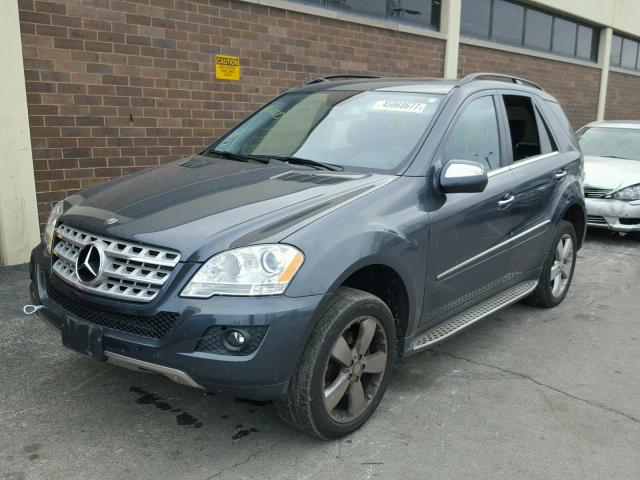 4JGBB8GBXAA601092 - 2010 MERCEDES-BENZ ML 350 4MA GRAY photo 2