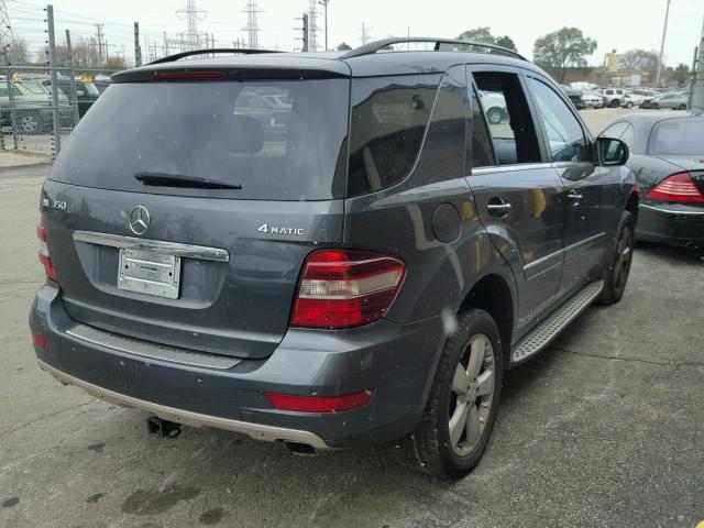 4JGBB8GBXAA601092 - 2010 MERCEDES-BENZ ML 350 4MA GRAY photo 4