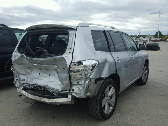 JTEDS42A092081202 - 2009 TOYOTA HIGHLANDER SILVER photo 4