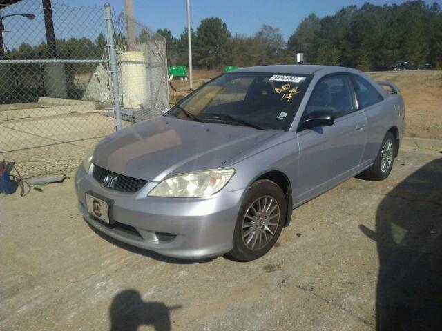 1HGEM22525L078687 - 2005 HONDA CIVIC LX SILVER photo 2