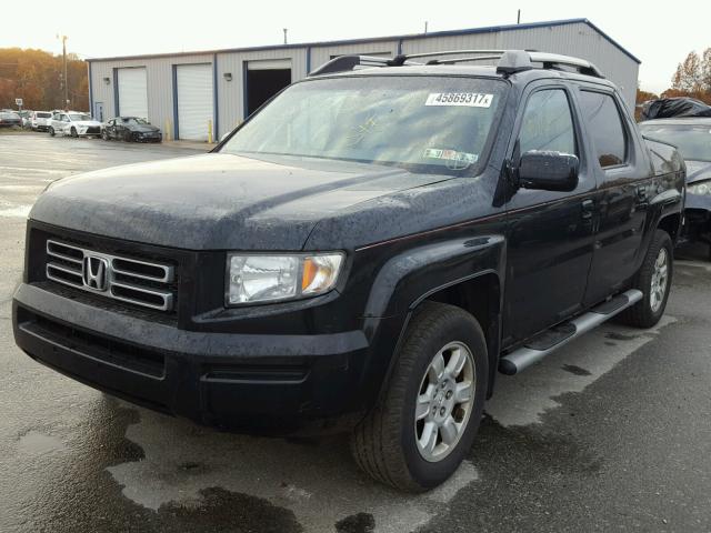 2HJYK16586H502440 - 2006 HONDA RIDGELINE BLACK photo 2