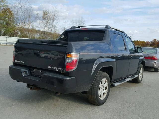 2HJYK16586H502440 - 2006 HONDA RIDGELINE BLACK photo 4