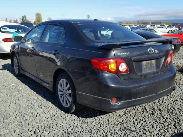 2T1BU4EE5AC409739 - 2010 TOYOTA COROLLA BA BLACK photo 3