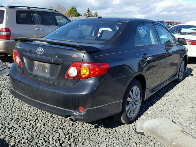 2T1BU4EE5AC409739 - 2010 TOYOTA COROLLA BA BLACK photo 4