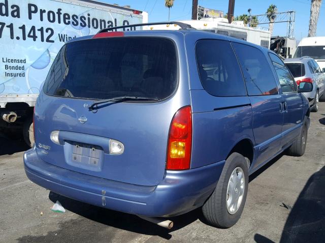 4N2XN11T3XD840546 - 1999 NISSAN QUEST SE BLUE photo 4