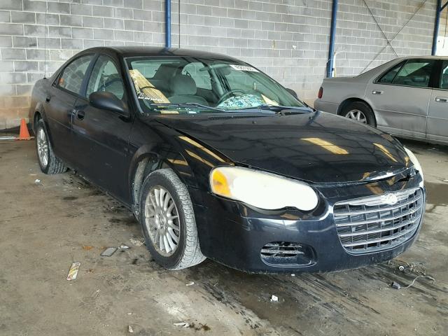 1C3EL46X54N106322 - 2004 CHRYSLER SEBRING LX BLACK photo 1