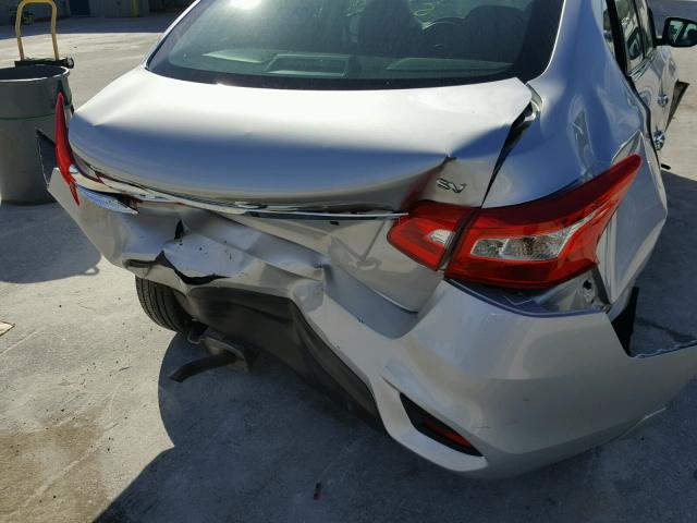 3N1AB7AP5GL672798 - 2016 NISSAN SENTRA S SILVER photo 9