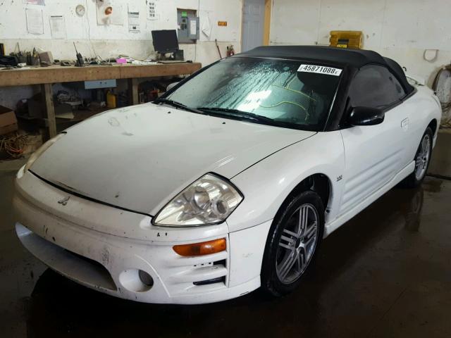 4A3AE55H03E026443 - 2003 MITSUBISHI ECLIPSE SP WHITE photo 2