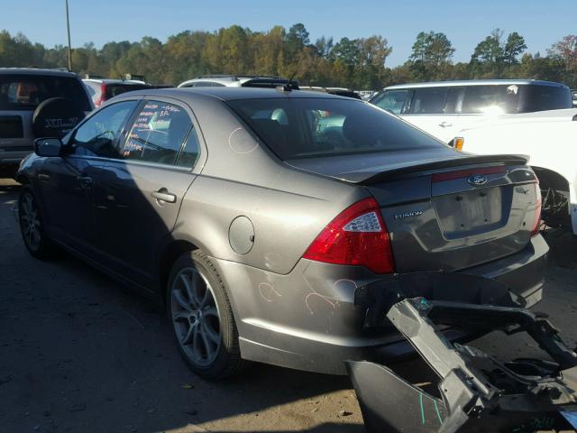 3FAHP0HA1CR141519 - 2012 FORD FUSION SE GRAY photo 3