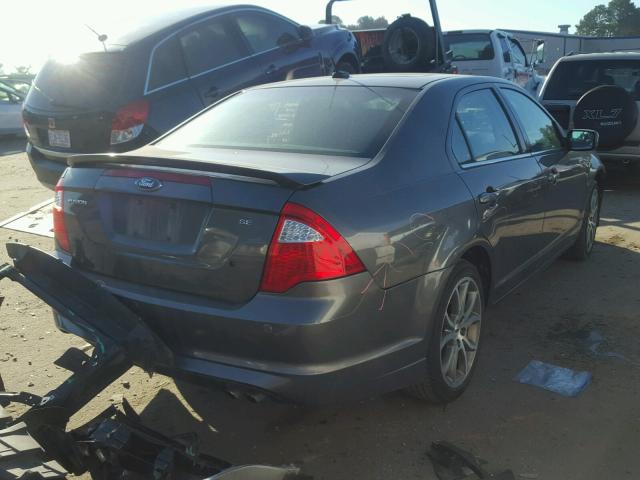 3FAHP0HA1CR141519 - 2012 FORD FUSION SE GRAY photo 4