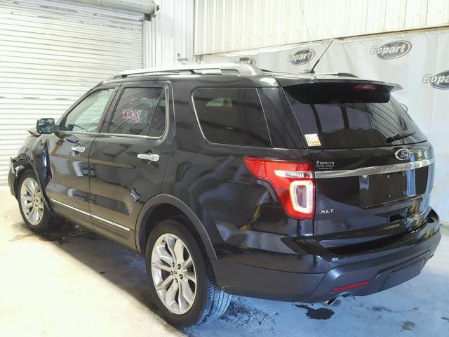 1FM5K8D85EGA17398 - 2014 FORD EXPLORER X BLACK photo 3