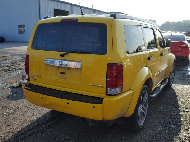 1D4PT6GX8BW537908 - 2011 DODGE NITRO DETO YELLOW photo 4