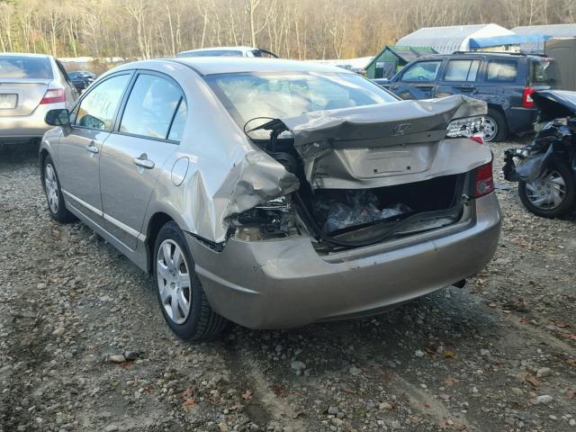 2HGFA16506H517062 - 2006 HONDA CIVIC LX GRAY photo 3