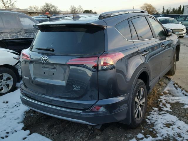 JTMRFREV5HD203145 - 2017 TOYOTA RAV4 XLE GRAY photo 4