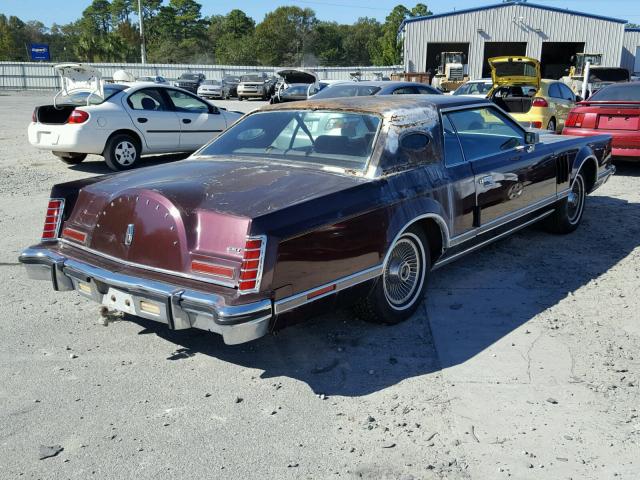 8Y89A868215 - 1978 LINCOLN MARK V PURPLE photo 4