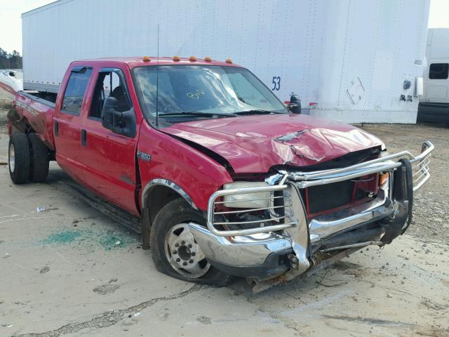 1FTWW32F01ED63639 - 2001 FORD F350 SUPER RED photo 1