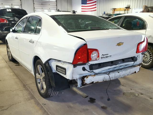 1G1ZC5EU0CF125873 - 2012 CHEVROLET MALIBU 1LT WHITE photo 3