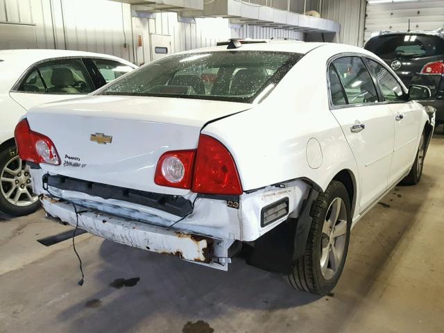 1G1ZC5EU0CF125873 - 2012 CHEVROLET MALIBU 1LT WHITE photo 4