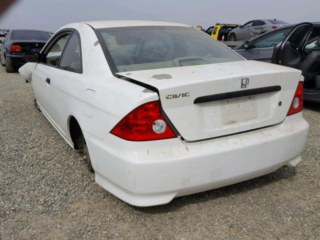 1HGEM21184L034965 - 2004 HONDA CIVIC DX V WHITE photo 3